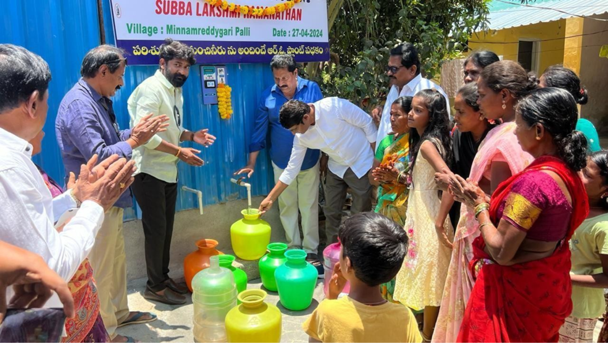 Providing safe drinking water through RO plants @ Minnamreddivaripalle in Chittor district